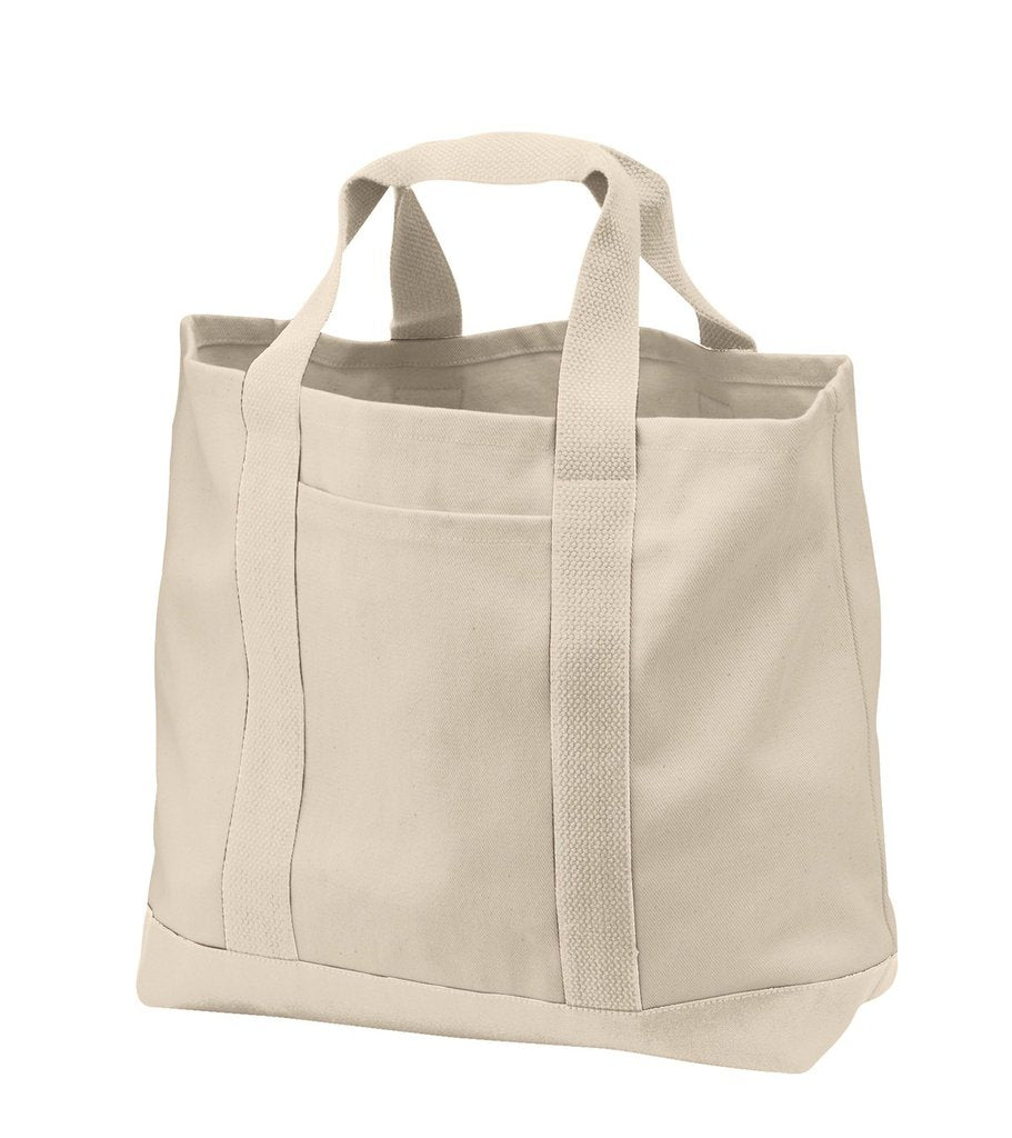 Large Heavy Cotton Canvas Two Tone Tote Bag TF285