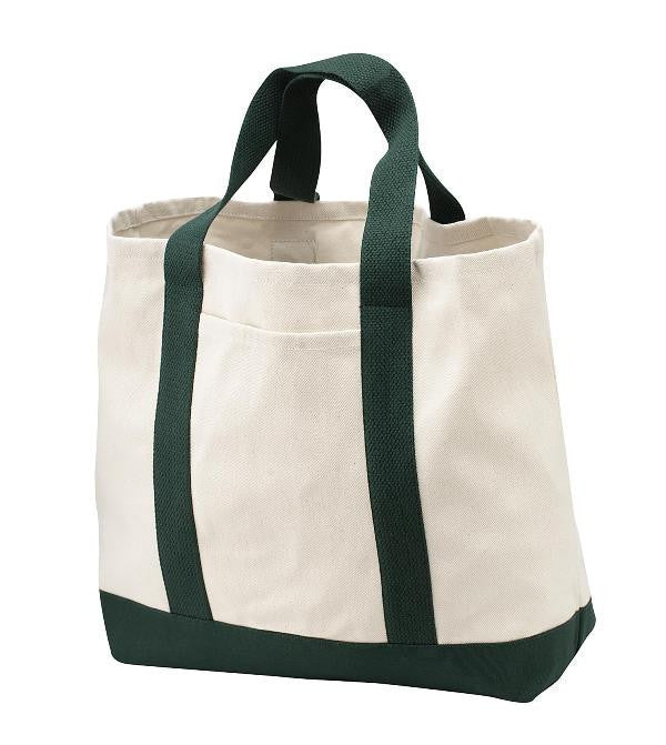 Large Heavy Cotton Canvas Two Tone Tote Bag TF285