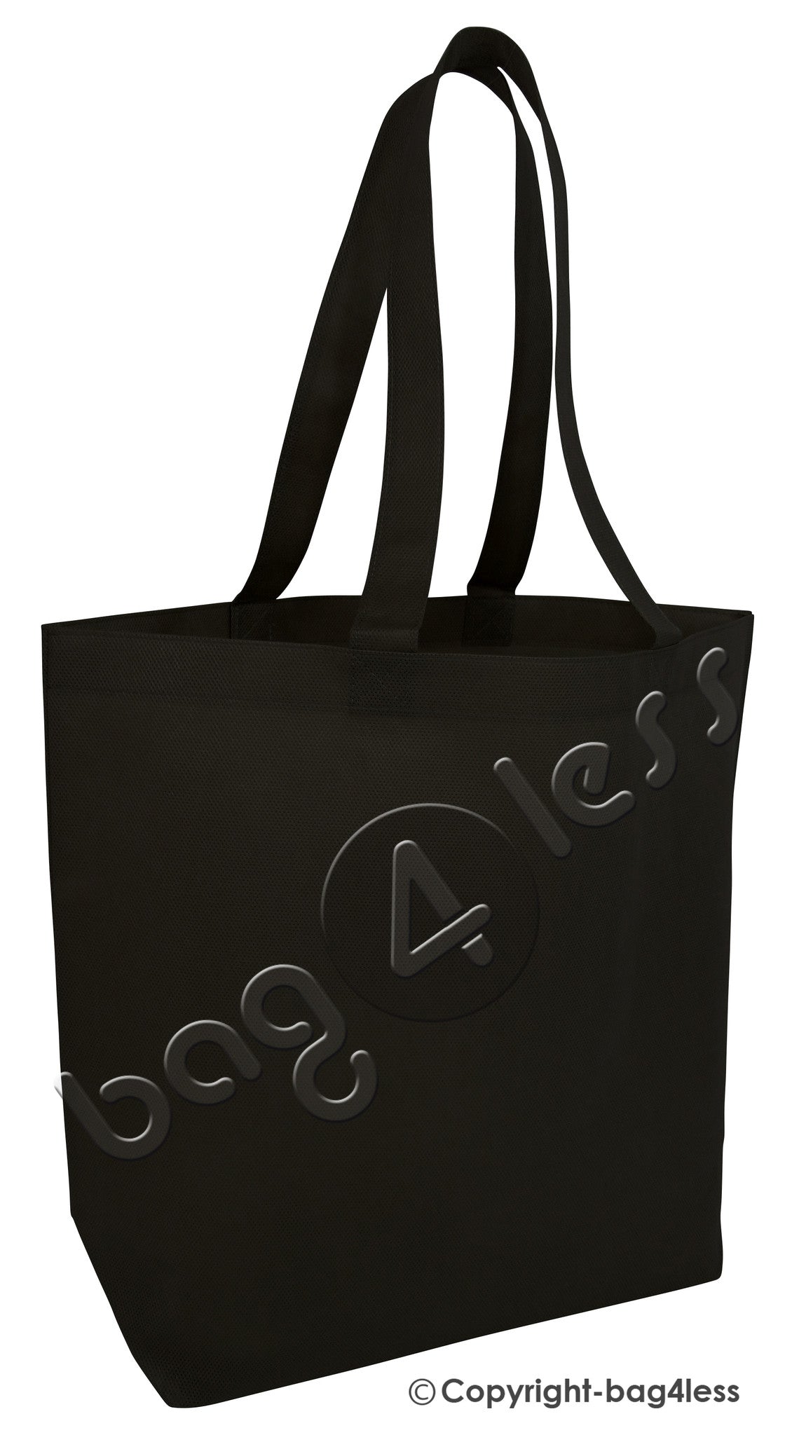 Non-Woven Large Tote Bag Bottom Gusset promotional black 