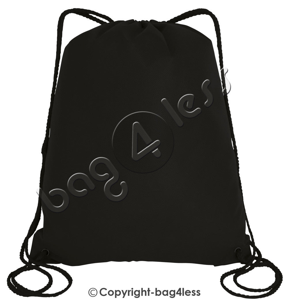 Promotional Non-Woven Drawstring Bag Large Size Black