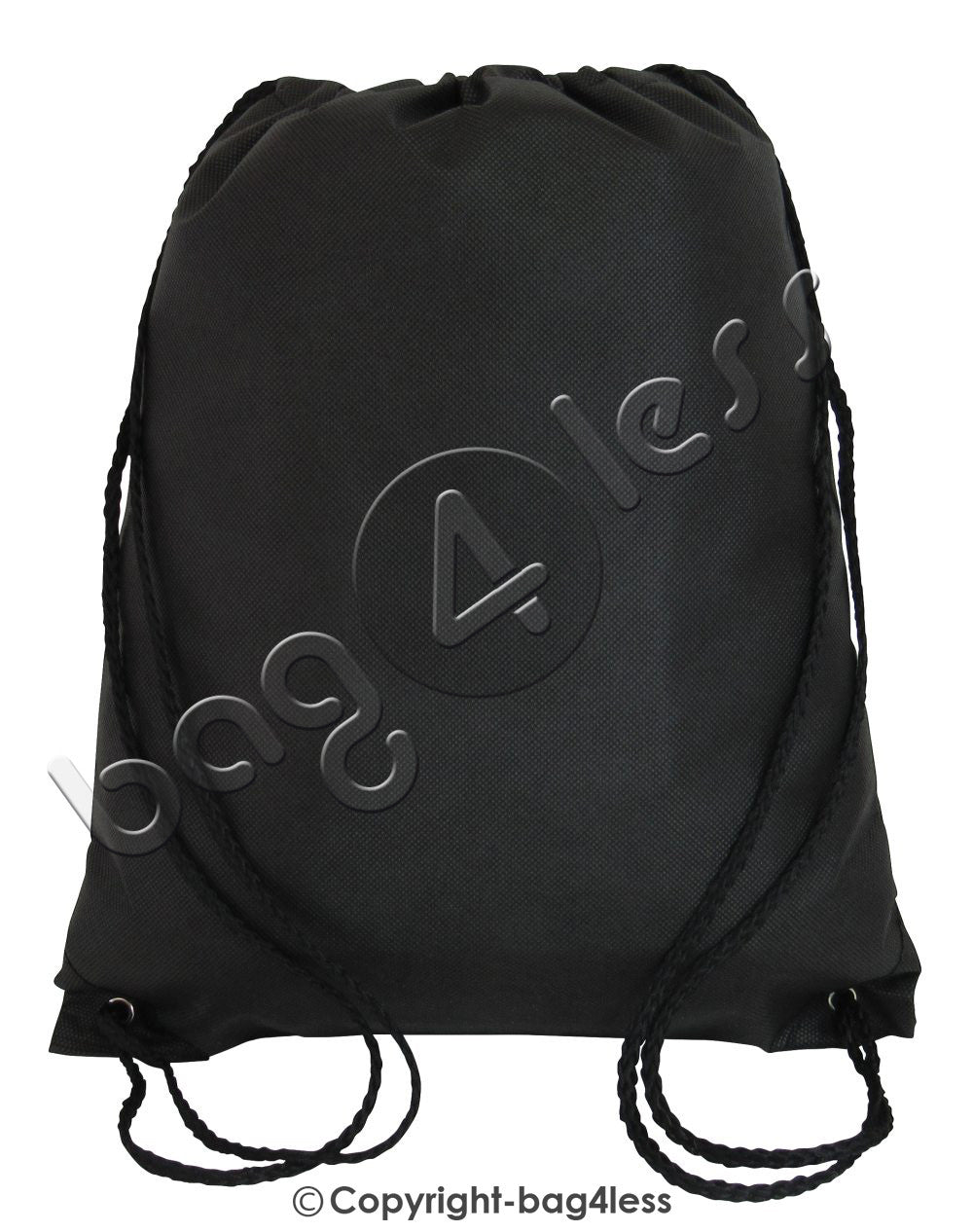 Non-Woven Junior Drawstring Backpack Small Size black