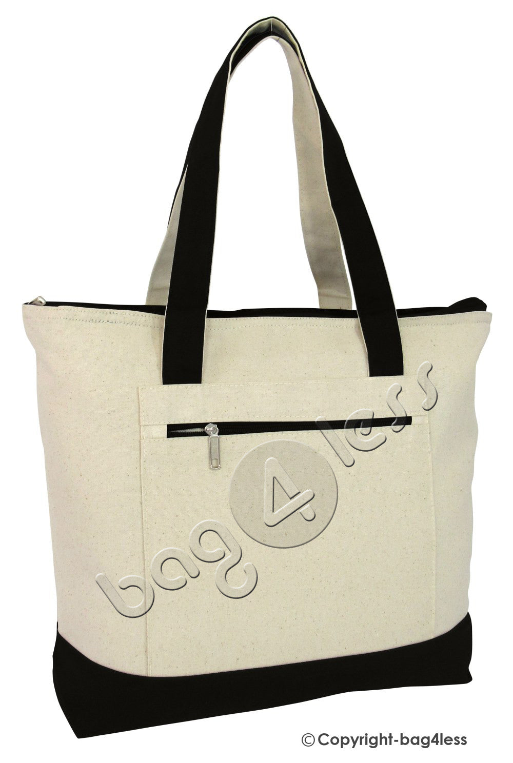 Black DELUXE TOTE BAG Natural CANVAS CHEAP