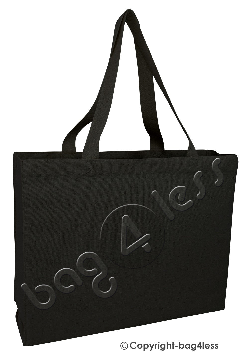 Wholesale Full Gusset Canvas Cheap Tote Bags Black