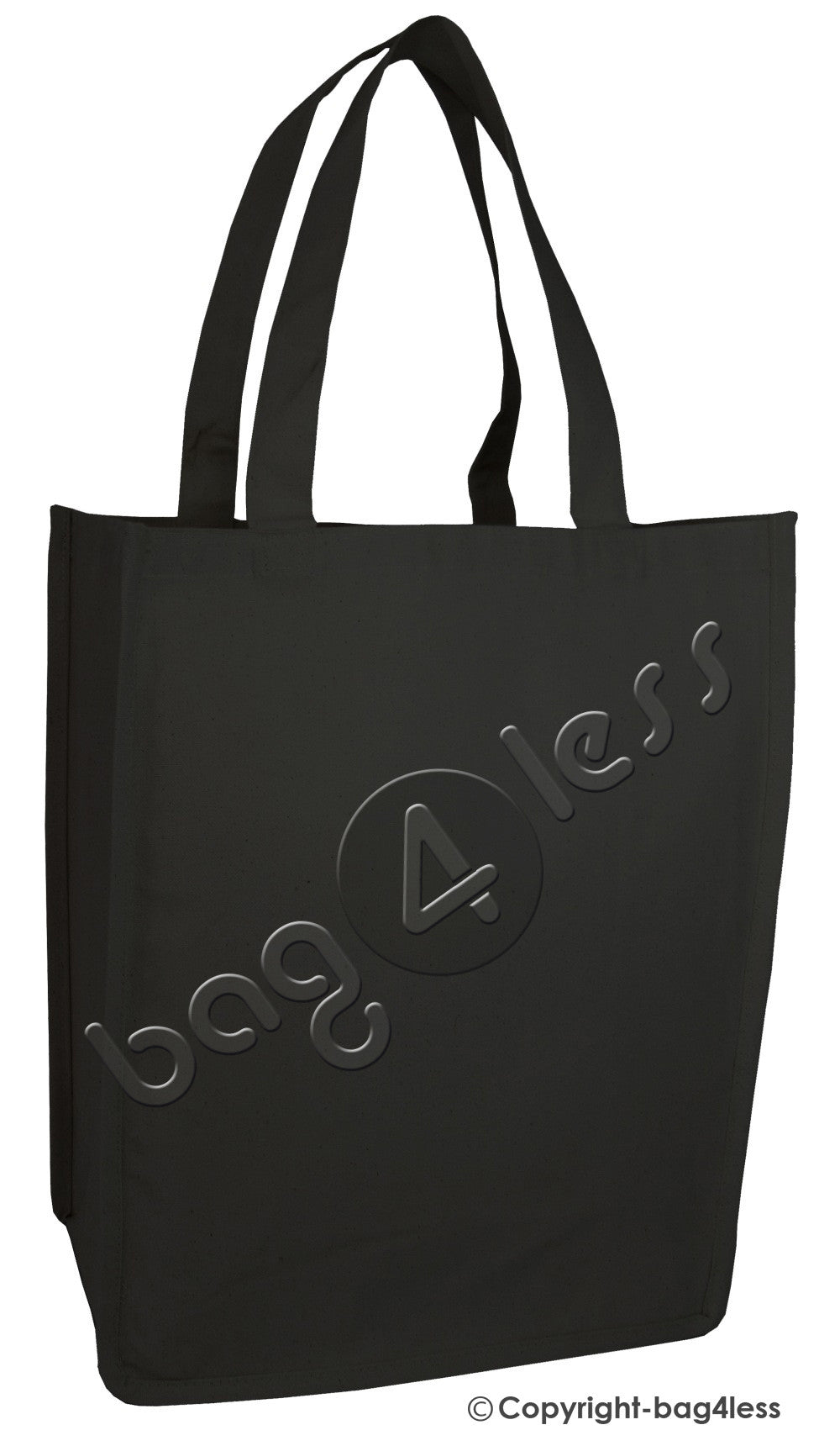 Black Cotton Canvas Jumbo Tote Bag Shopping Reusable 