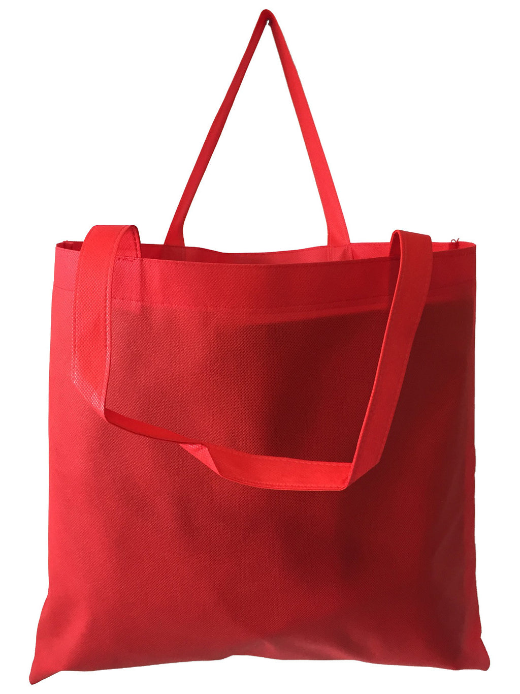 Large grocery tote bag red