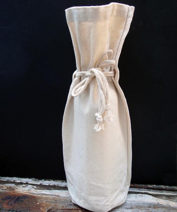Canvas Wine Bag with Drawstring - WB065