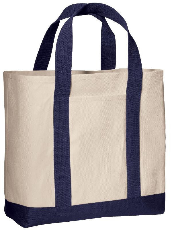 Large Heavy Cotton Canvas Two Tone Tote Bag TF285