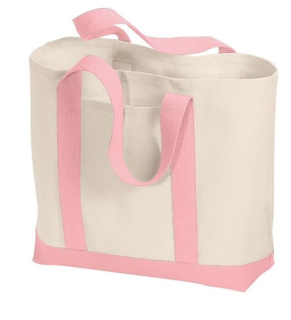 Large Heavy Cotton Canvas Two Tone Tote Bag TF285