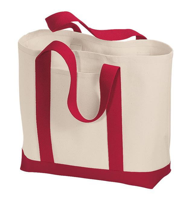 Large Heavy Cotton Canvas Two Tone Tote Bag TF285