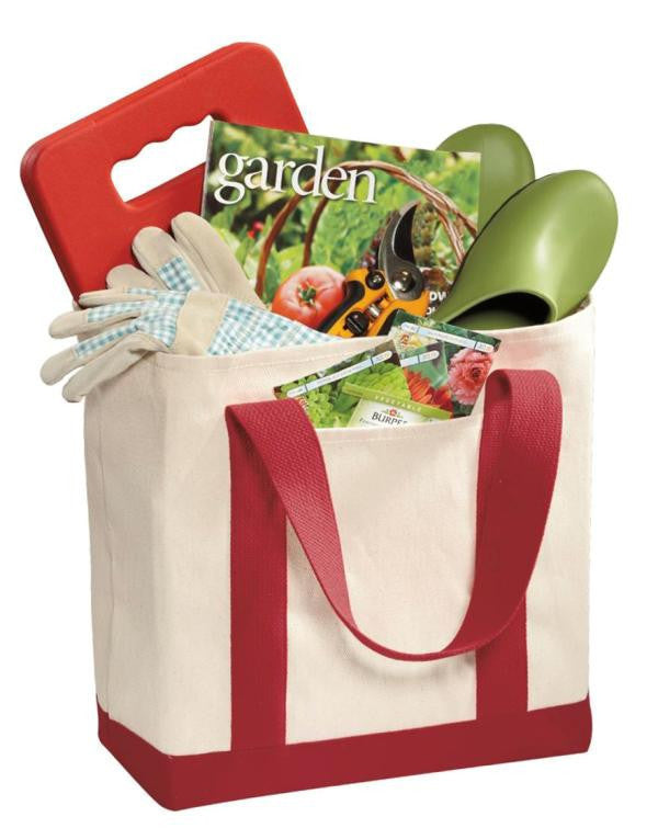 Large Heavy Cotton Canvas Two Tone Tote Bag TF285
