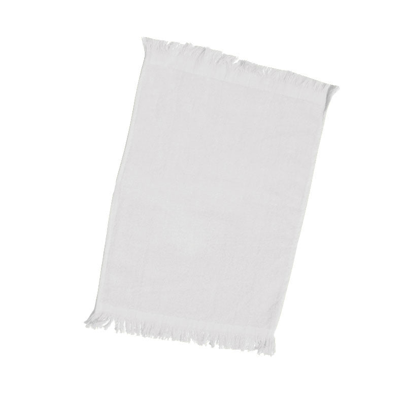 Cheap Fringed Towel White