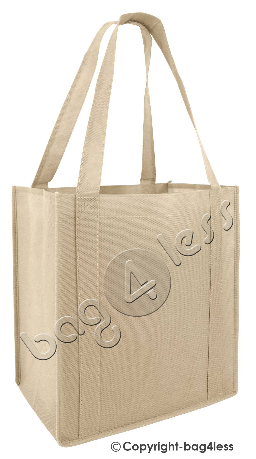Non-Woven Gusset Tote Bag Bottom Insert Khaki
