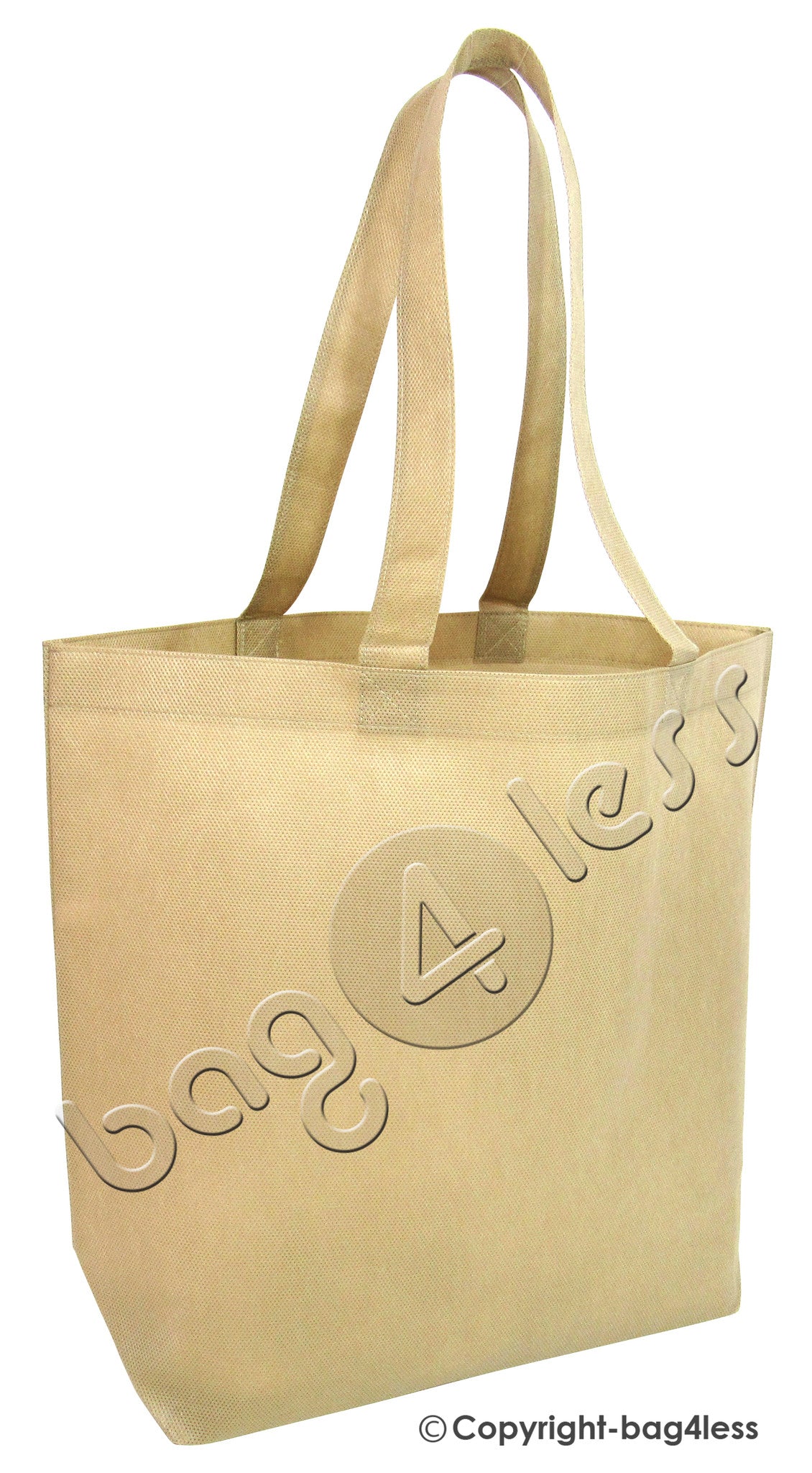 Non-Woven Large Tote Bag Bottom Gusset promotional Khaki