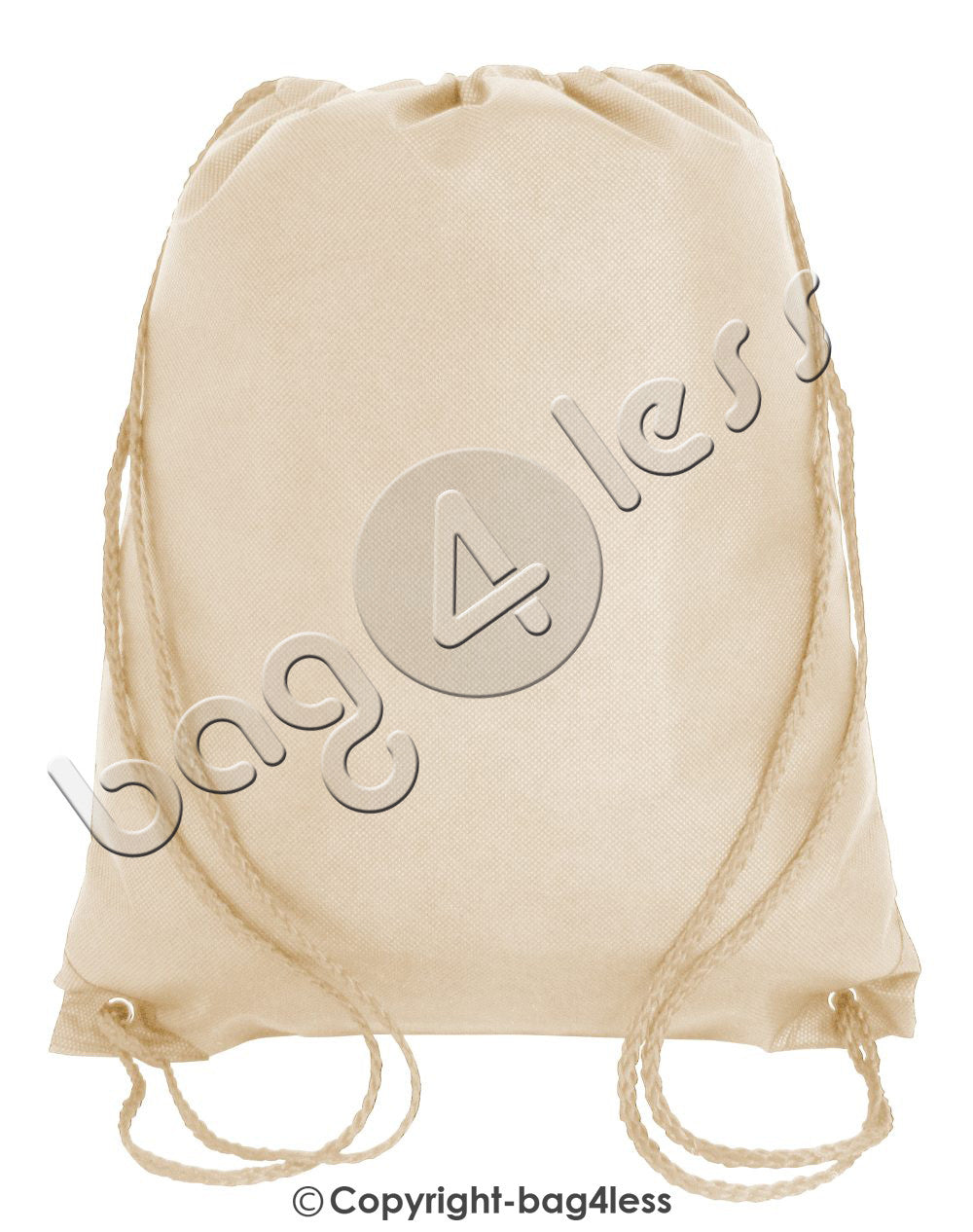 Non-Woven Junior Drawstring Backpack Small Size Khaki