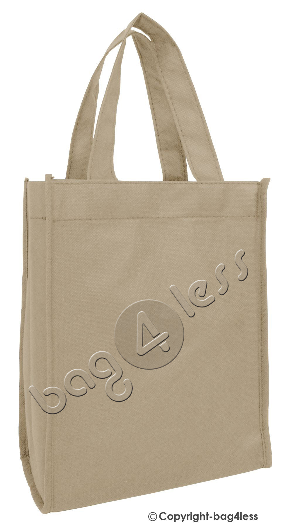 Non-Woven Small Tote Bag gift book cheap promotional khaki