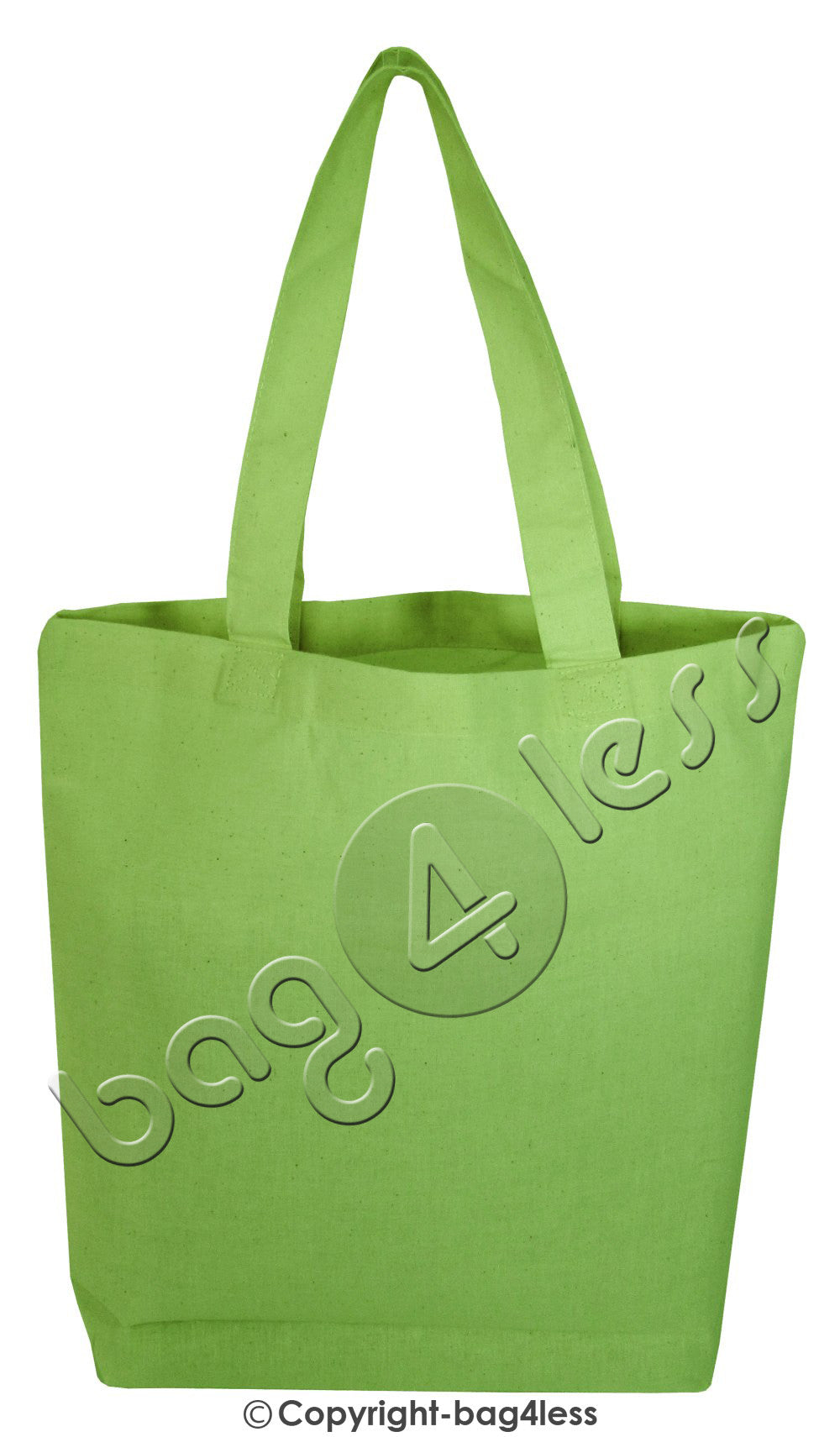Cotton Tote Bag Bottom Gusset Reusable Lime