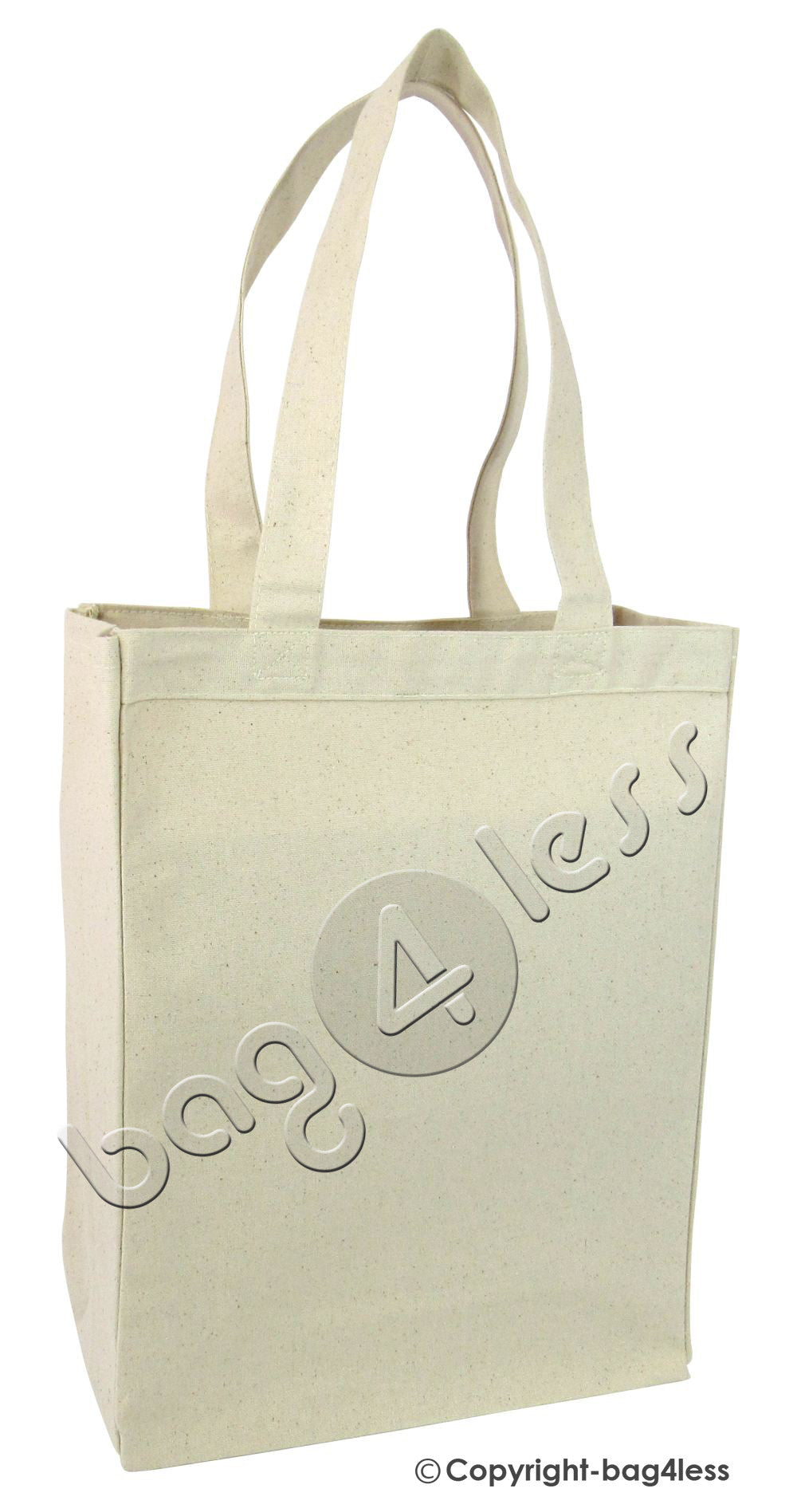 wholesale Canvas Gusset Shopping Tote Bag natural