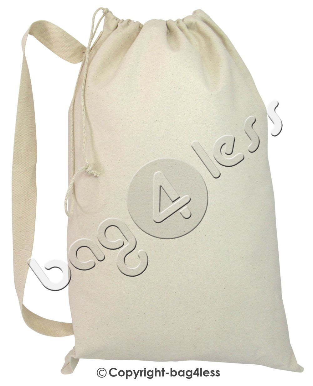 Drawstring Heavy Canvas Laundry Bag natural 