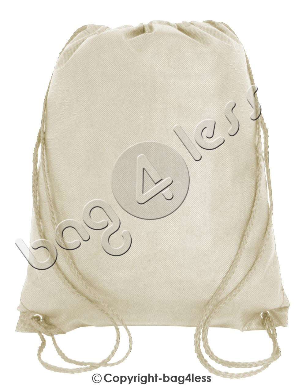 Non-Woven Junior Drawstring Backpack Small Size natural
