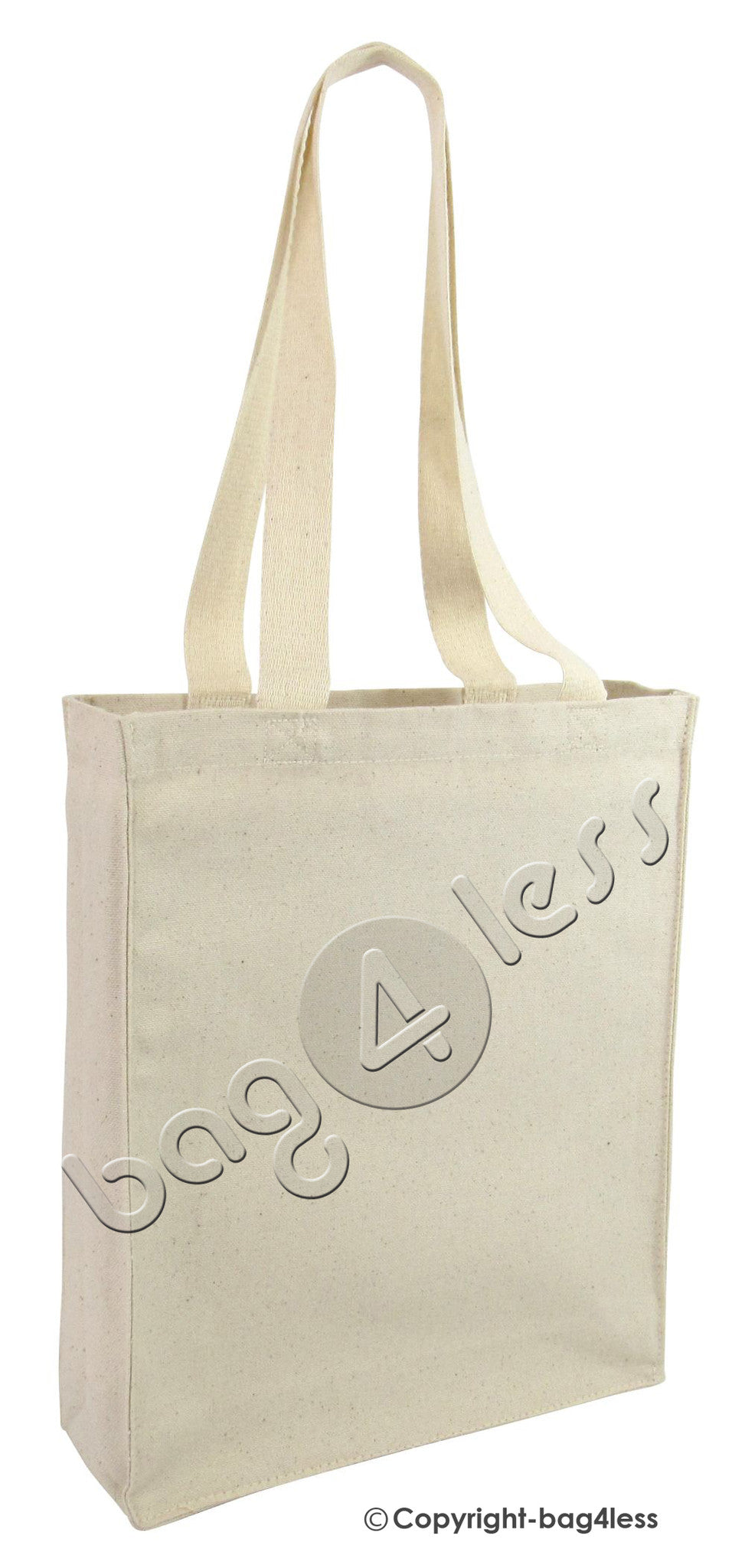 Natural Cotton Canvas Gusset Book Bag Promotional
