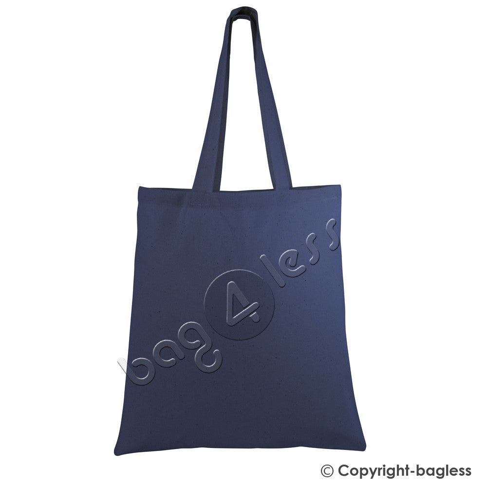 Navy Economical Cotton Tote Bag Wholesale