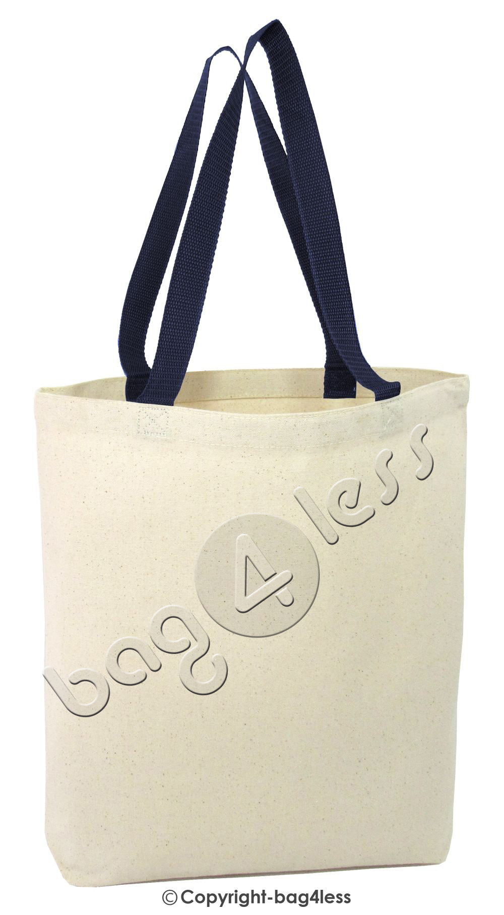 Heavy Canvas Tote Bag Gusset Navy Color Handles