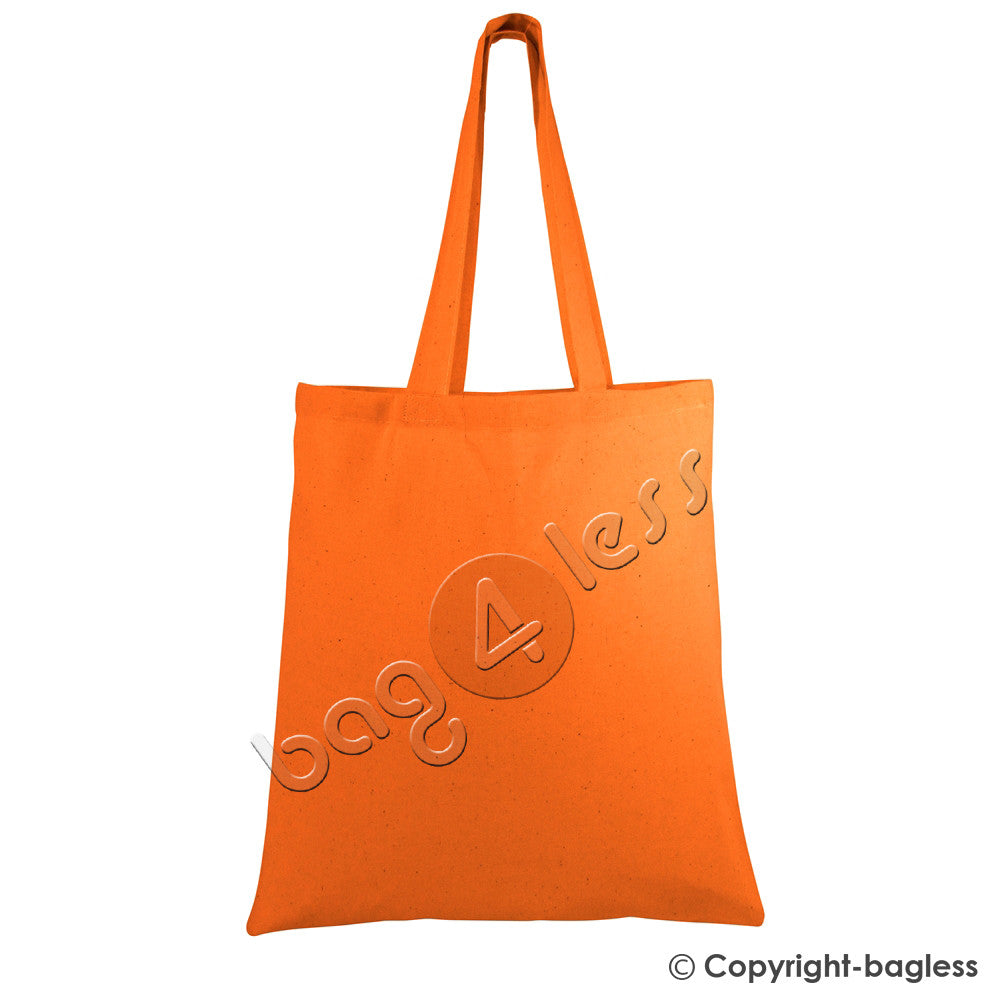 Orange Economical Cotton Tote Bag Wholesale