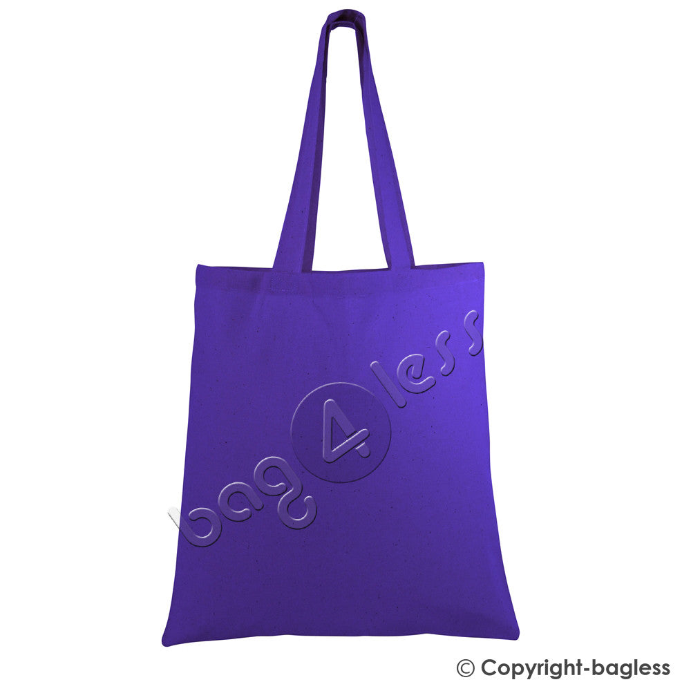 Purple Economical Cotton Tote Bag Wholesale
