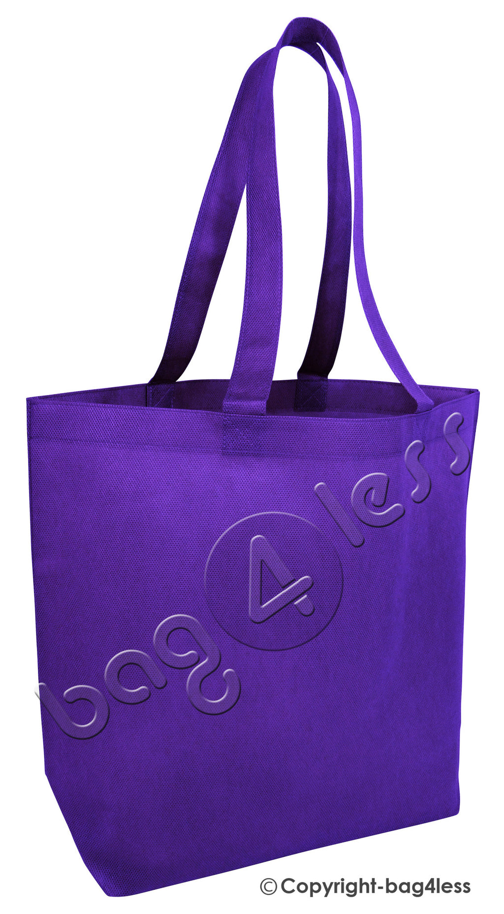 Non-Woven Large Tote Bag Bottom Gusset promotional Purple