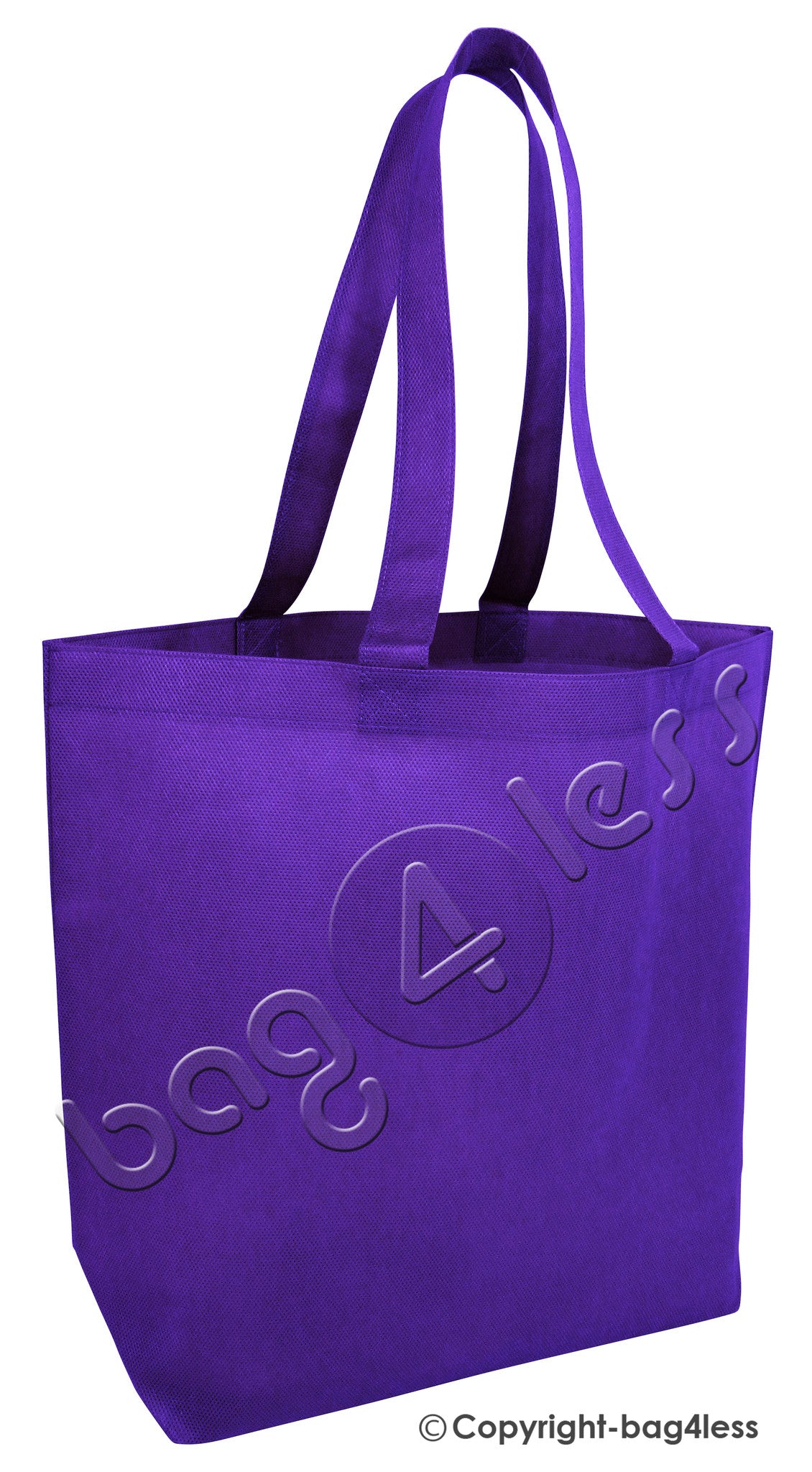 Non-Woven Large Tote Bag Bottom Gusset promotional Purple