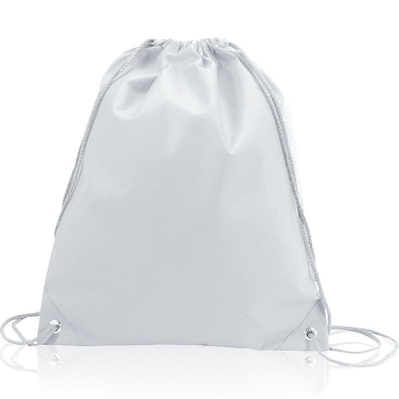 WHITE REUSABLE DRAWSTRING BACKPACK CHEAP