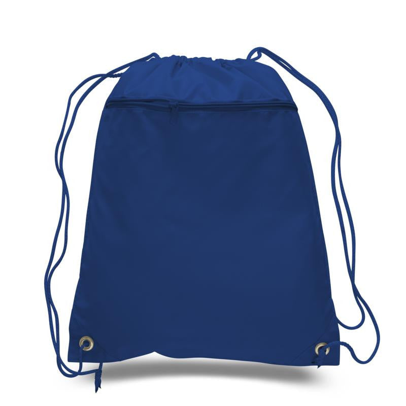 Polyester Drawstring Backpacks Blue