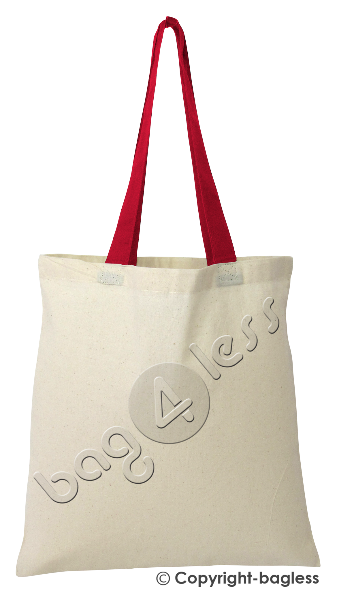 Red Cotton Tote Bag With Color Handles wholesale 