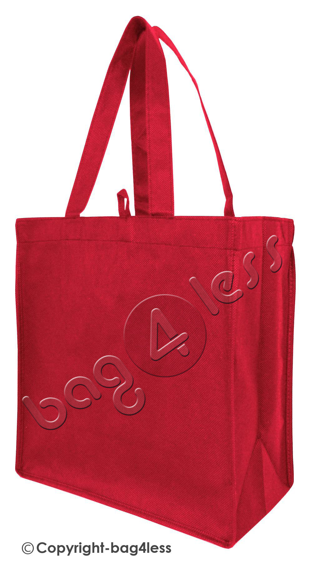 Non-Woven Gusset Tote Bag Small Size Red