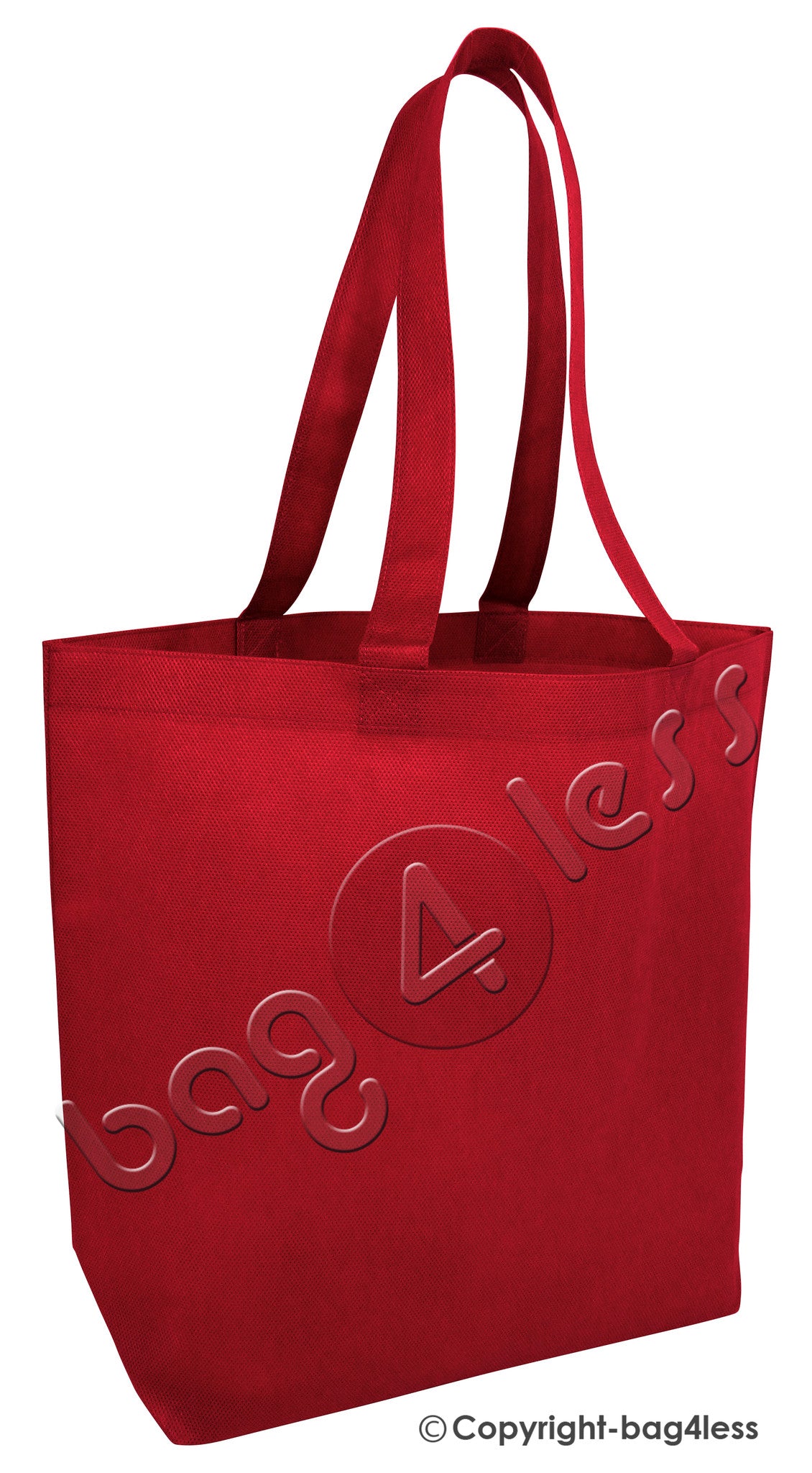 Non-Woven Large Tote Bag Bottom Gusset promotional Red