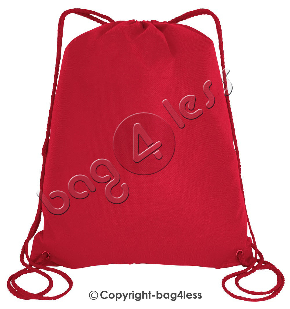 Promotional Non-Woven Drawstring Bag Large Size Red