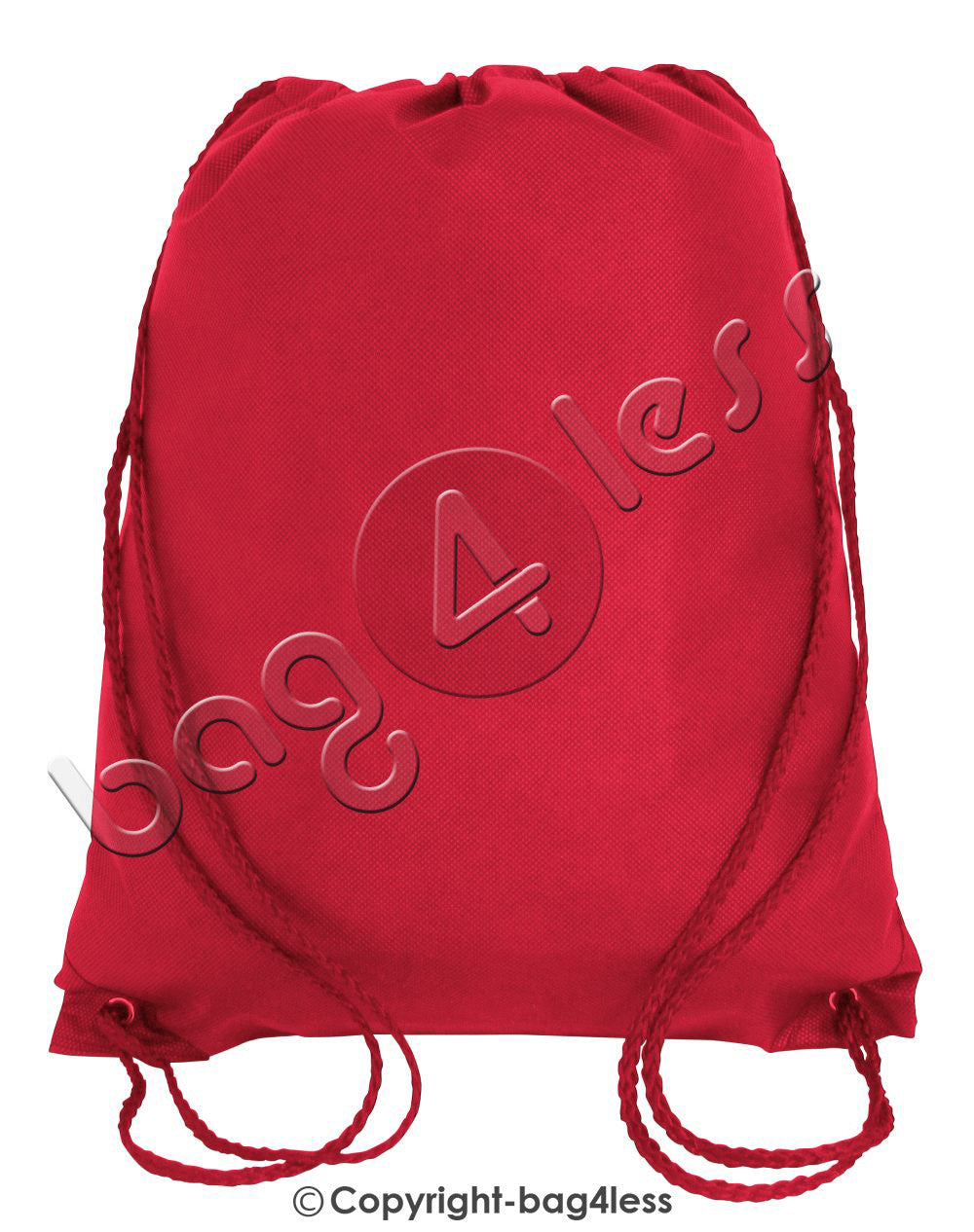 Non-Woven Junior Drawstring Backpack Small Size red