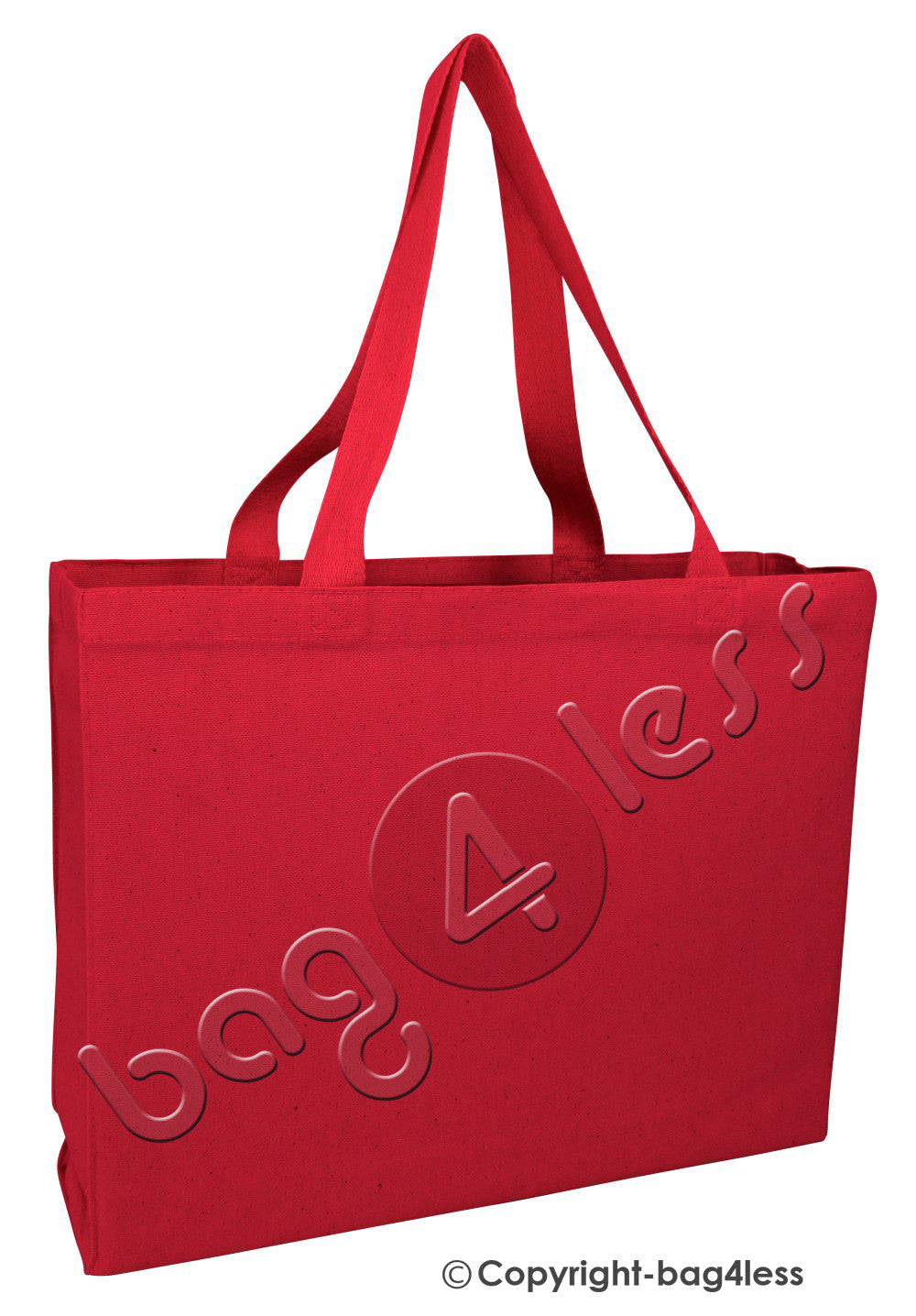 Wholesale Full Gusset Canvas Cheap Tote Bags Red