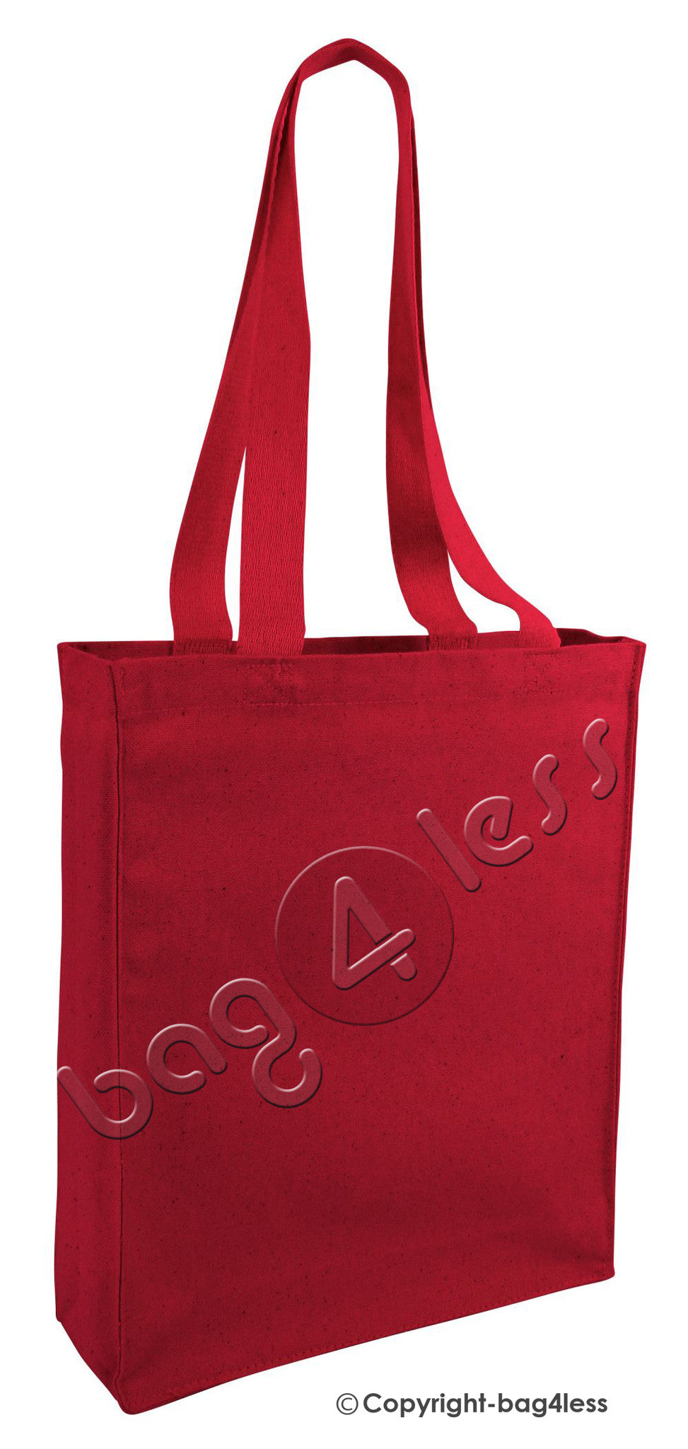 Red Cotton Canvas Gusset Book Bag Promotional