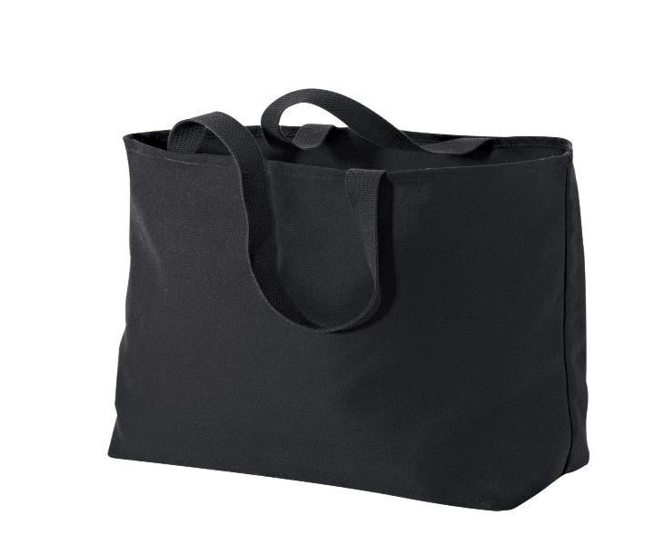 Cotton  Canvas Gusset Tote Bag Jumbo Wholesale Black
