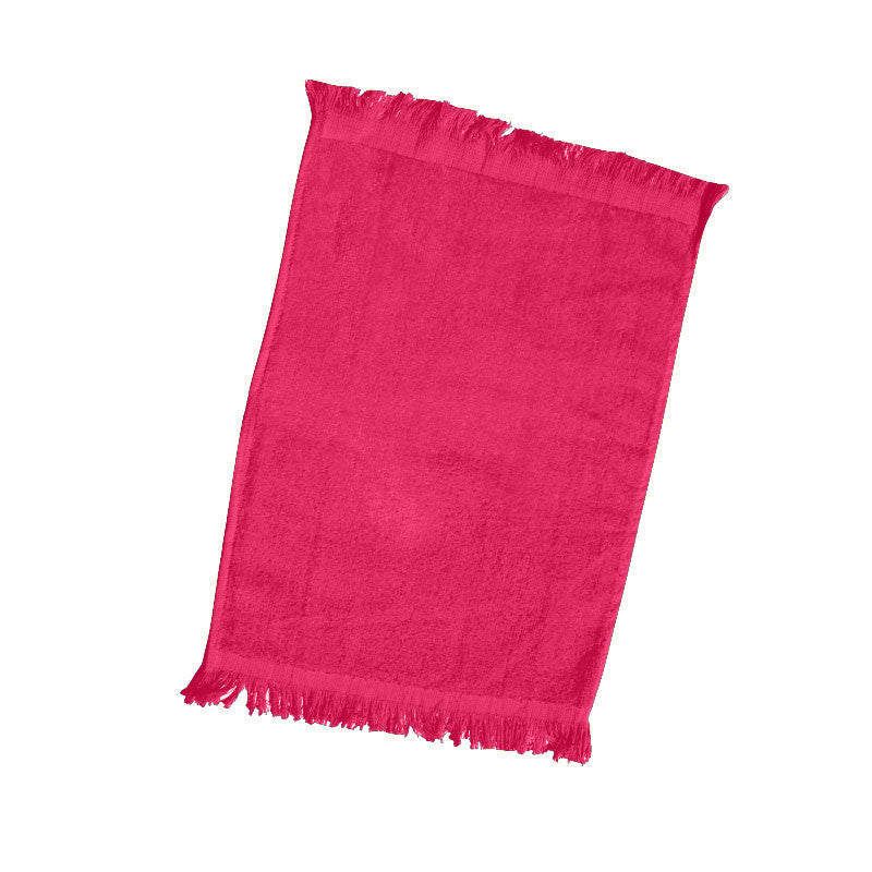 Durable Fringed Towel Hot Pink