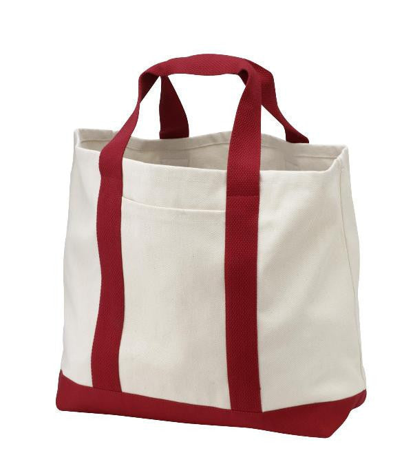 Large Heavy Cotton Canvas Two Tone Tote Bag TF285