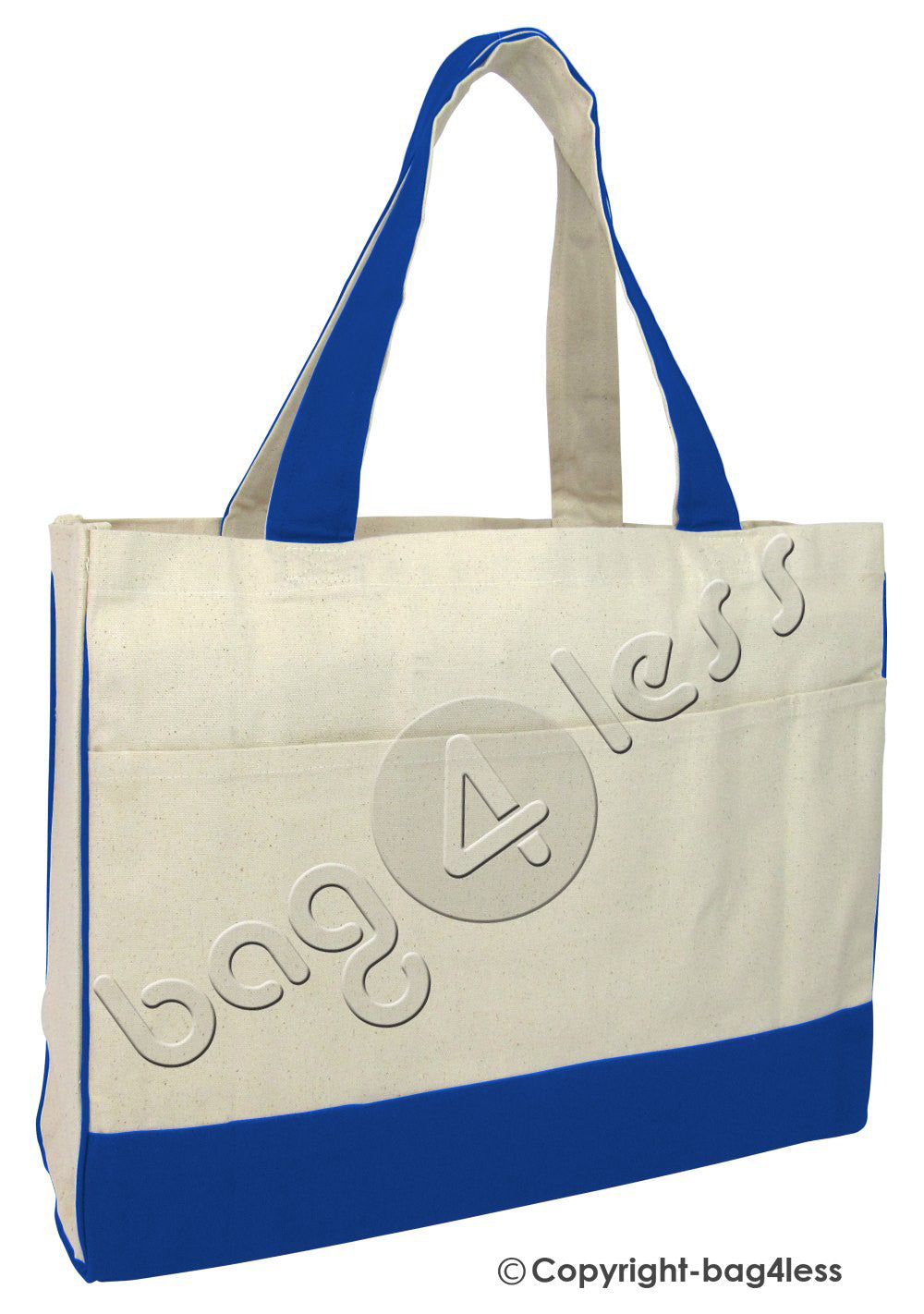 Royal Canvas Shopping Tote Bag w/ Large Front Pocket