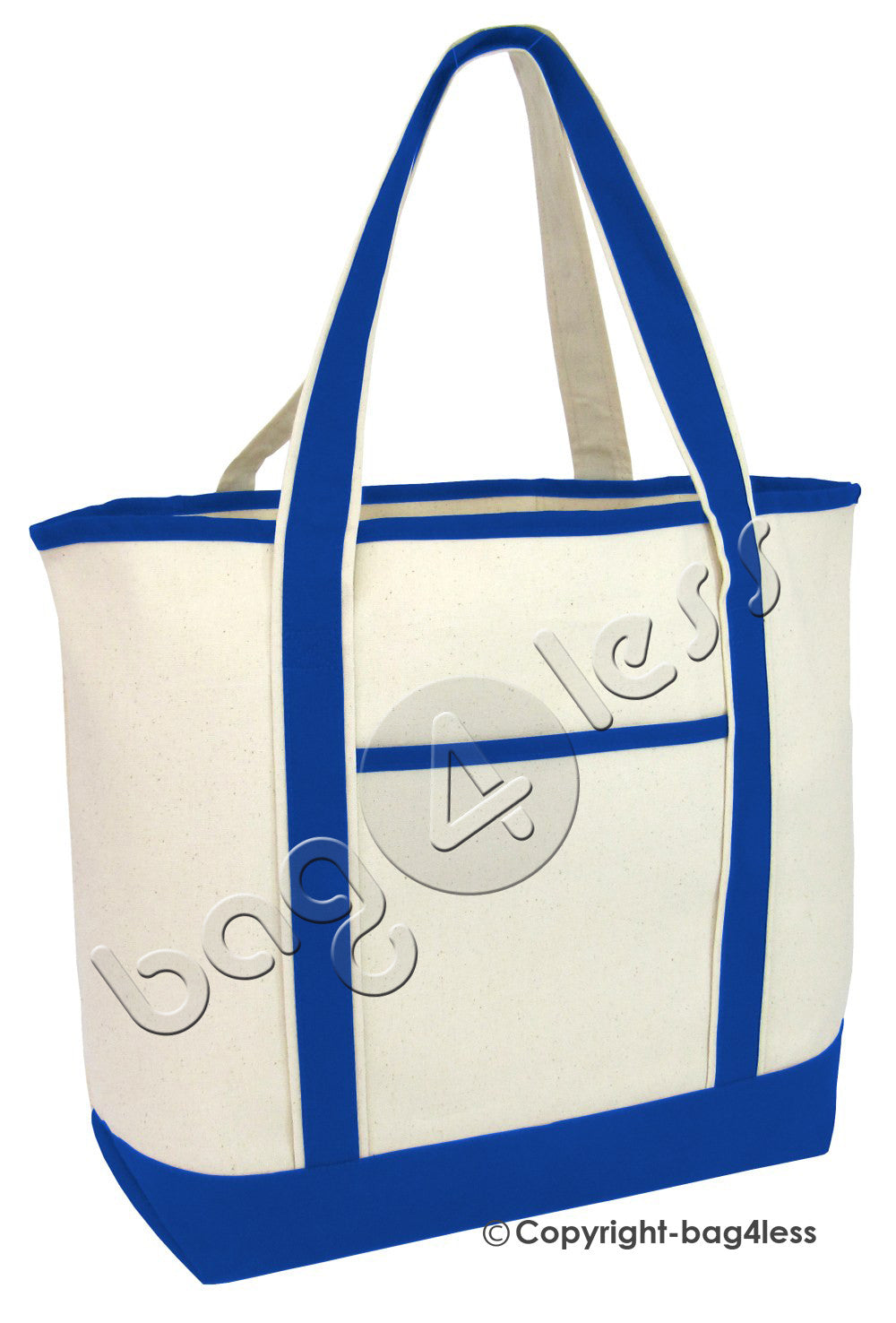 Royal Wholesale Canvas Extra Large Deluxe Tote Bag w/Front Pocket