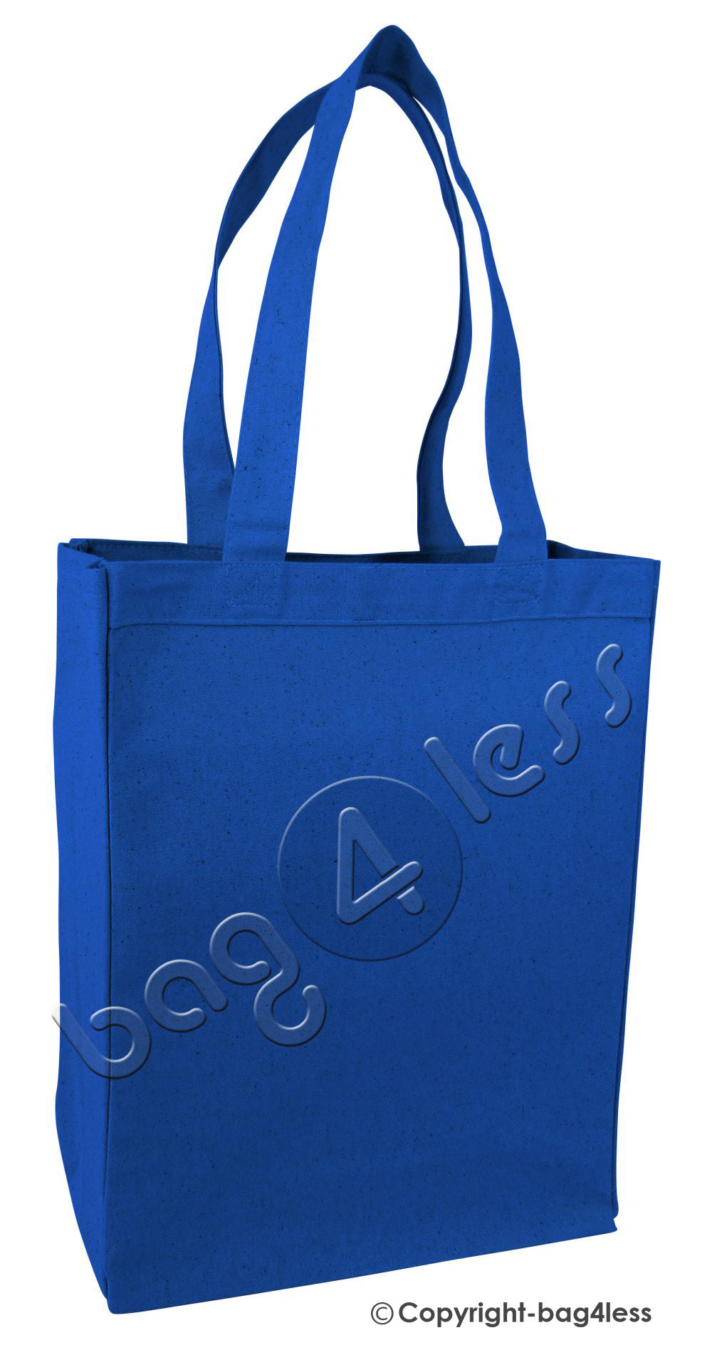 wholesale Canvas Gusset Shopping Tote Bag royal