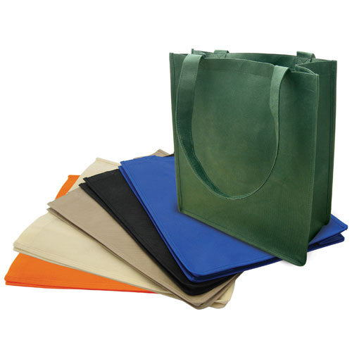 15" Medium Size Non Woven Grocery Tote Bag w/Gusset - GN28