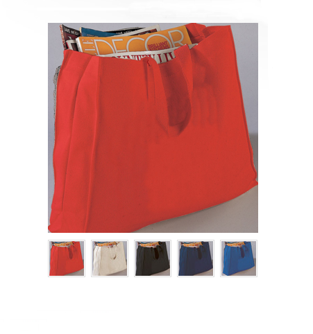 Canvas Full Gusset Horizontal Tote Bag - TF275