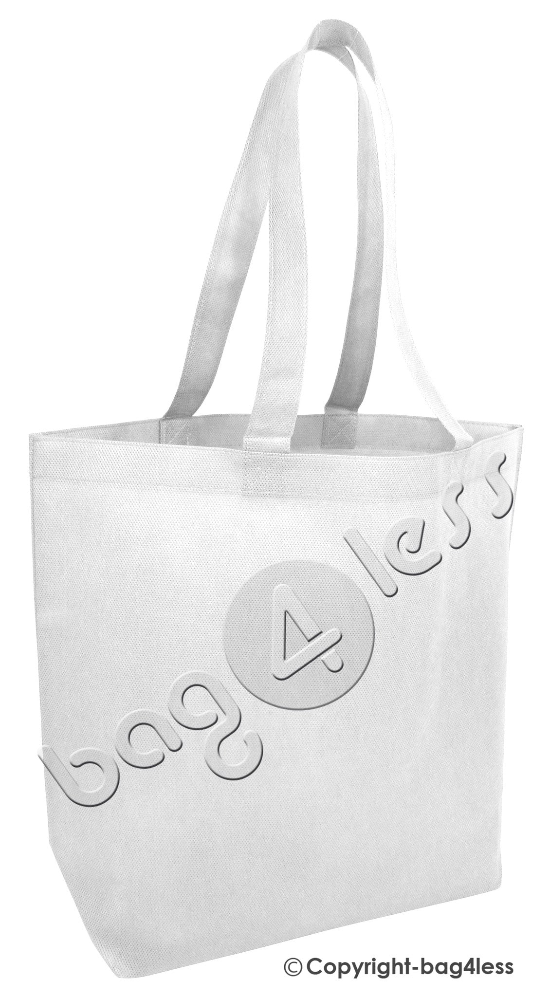 Non-Woven Large Tote Bag Bottom Gusset promotional White