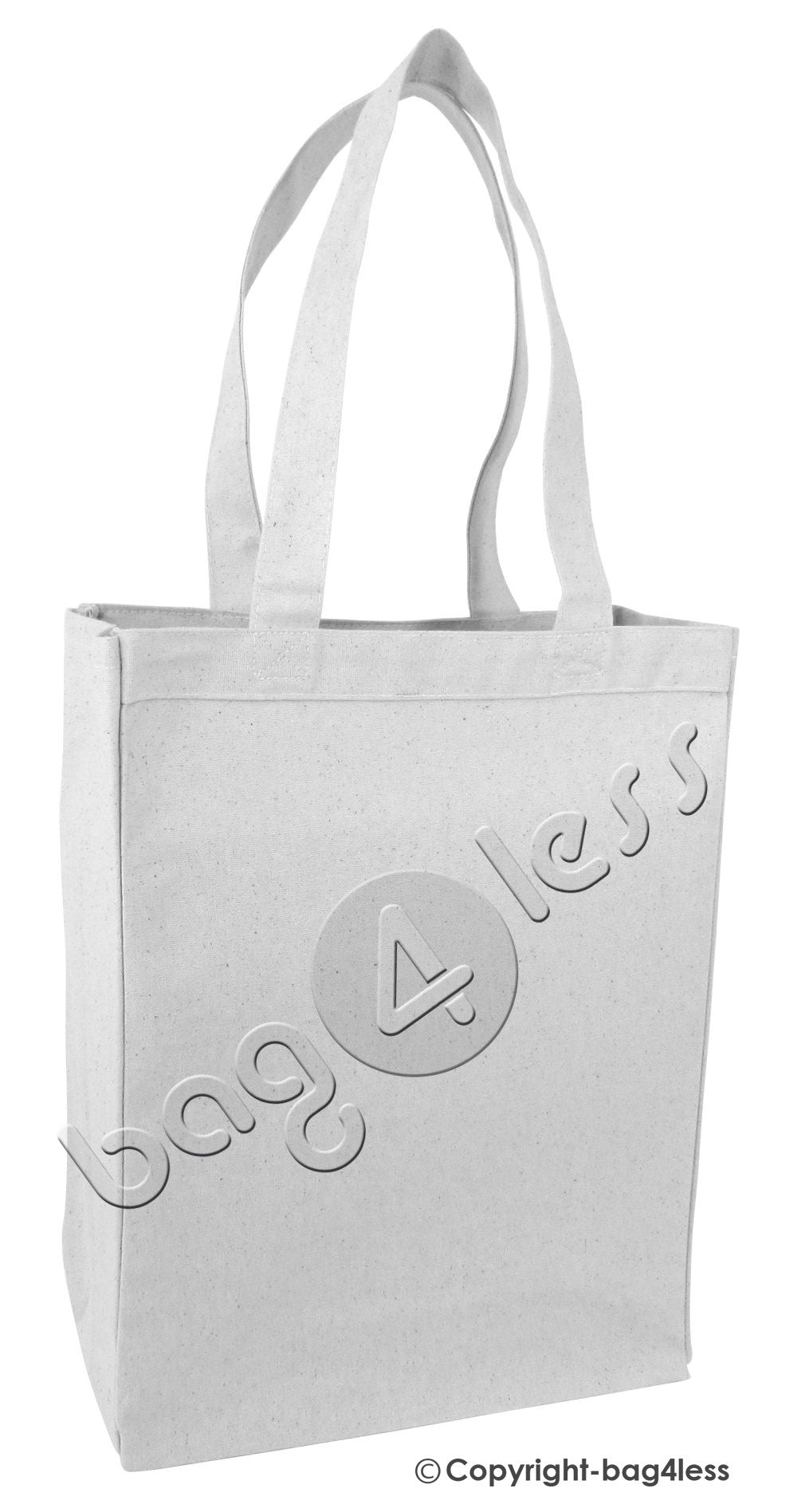 wholesale Canvas Gusset Shopping Tote Bag white