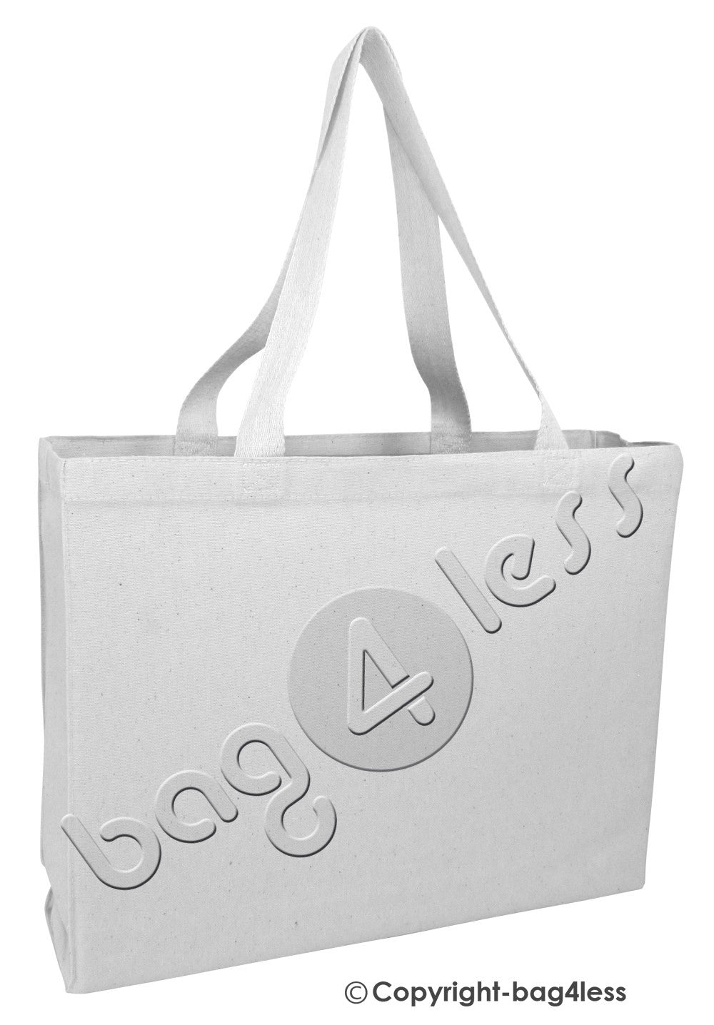 Wholesale Full Gusset Canvas Cheap Tote Bags White
